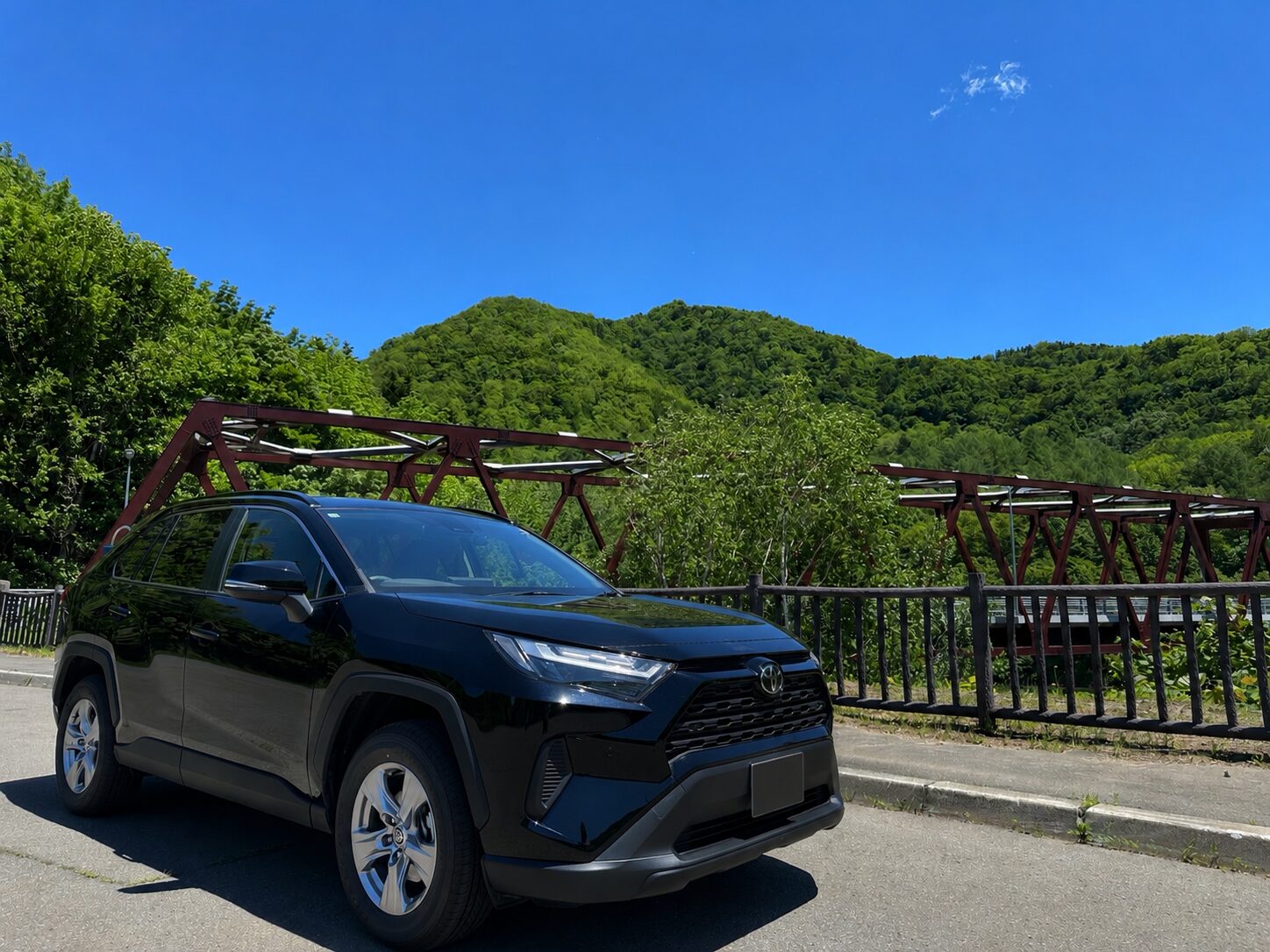 レンタルしたRAV4 HV 4WD 定山渓にて